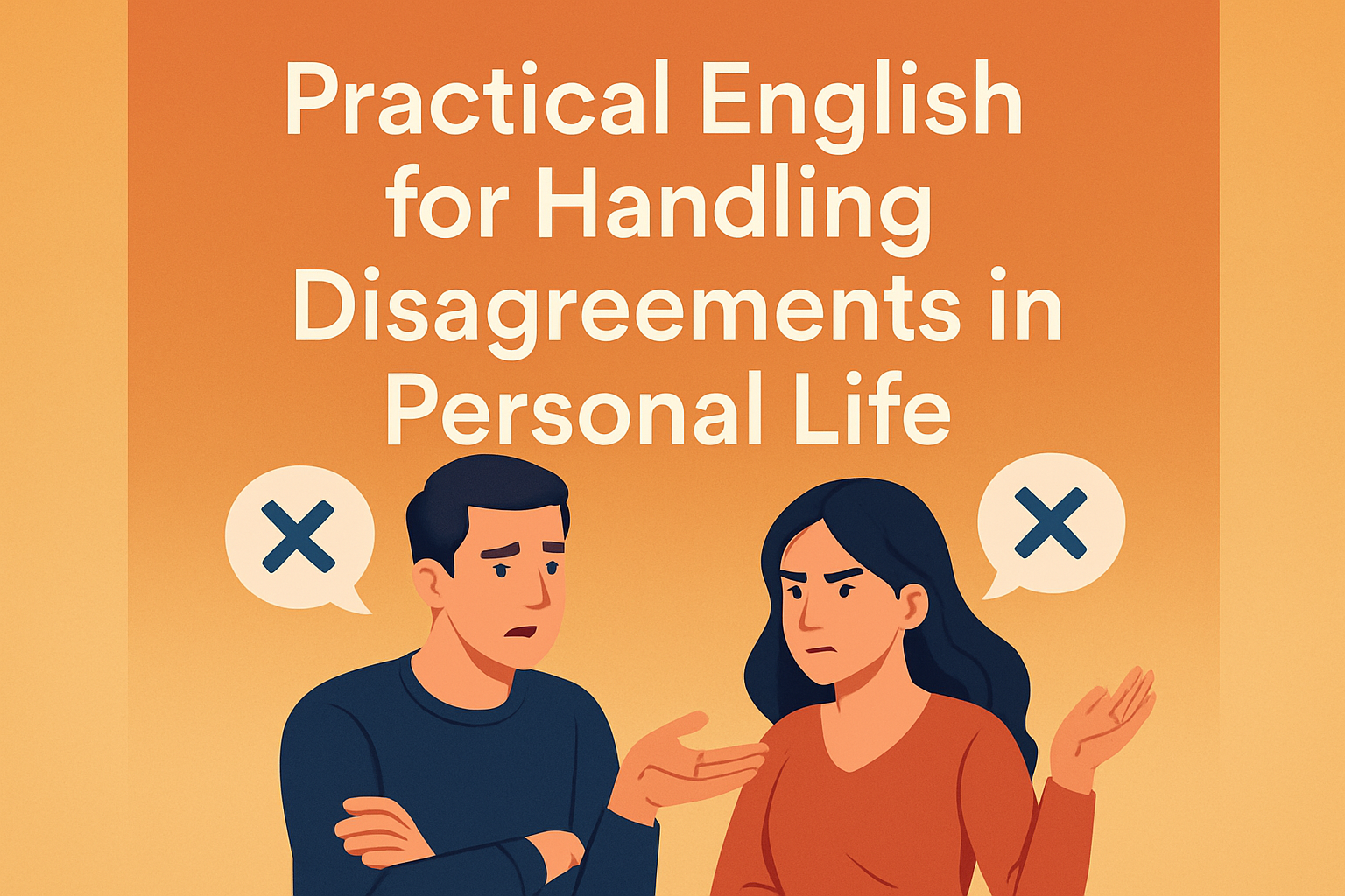 Practical English for Handling Disagreements in Personal Life