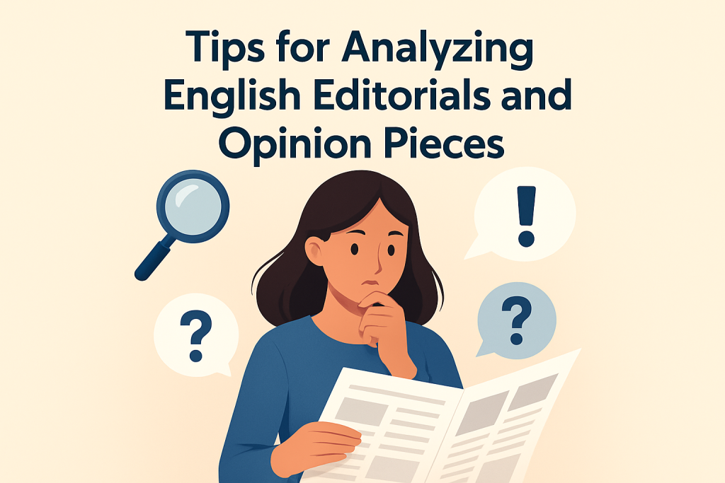 Tips for Analyzing English Editorials and Opinion Pieces