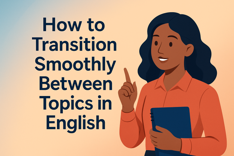 How to Transition Smoothly Between Topics in English