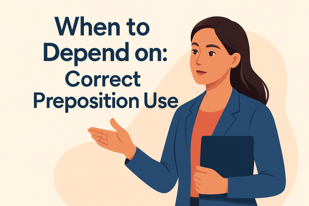Depends Expression When to Use Depend on: Correct Preposition Use – 5 Minute English