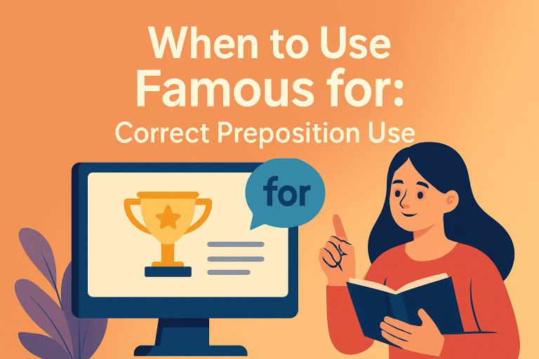 When to Use Famous for: Correct Preposition Use