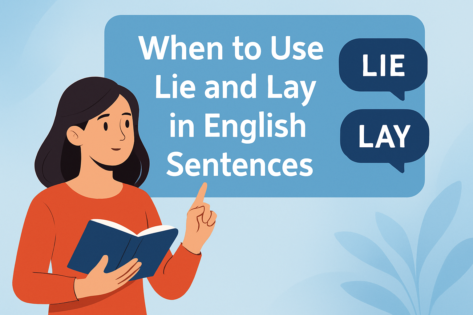 When to Use Lie and Lay in English Sentences