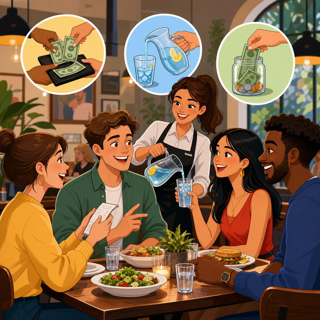 Restaurant Culture in English: Splitting the Bill, Refills, and Tipping