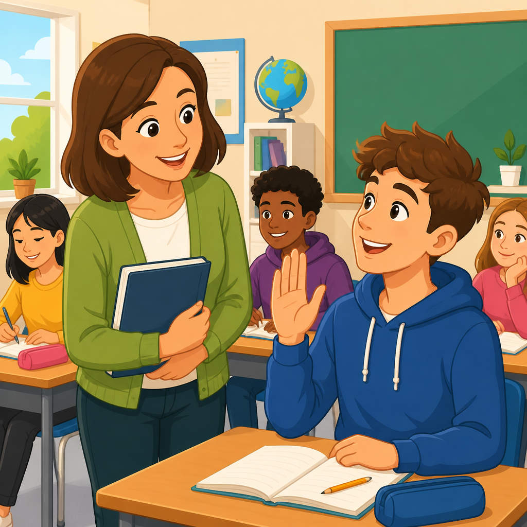 A1 Speaking Practice: Classroom English for Asking for Help